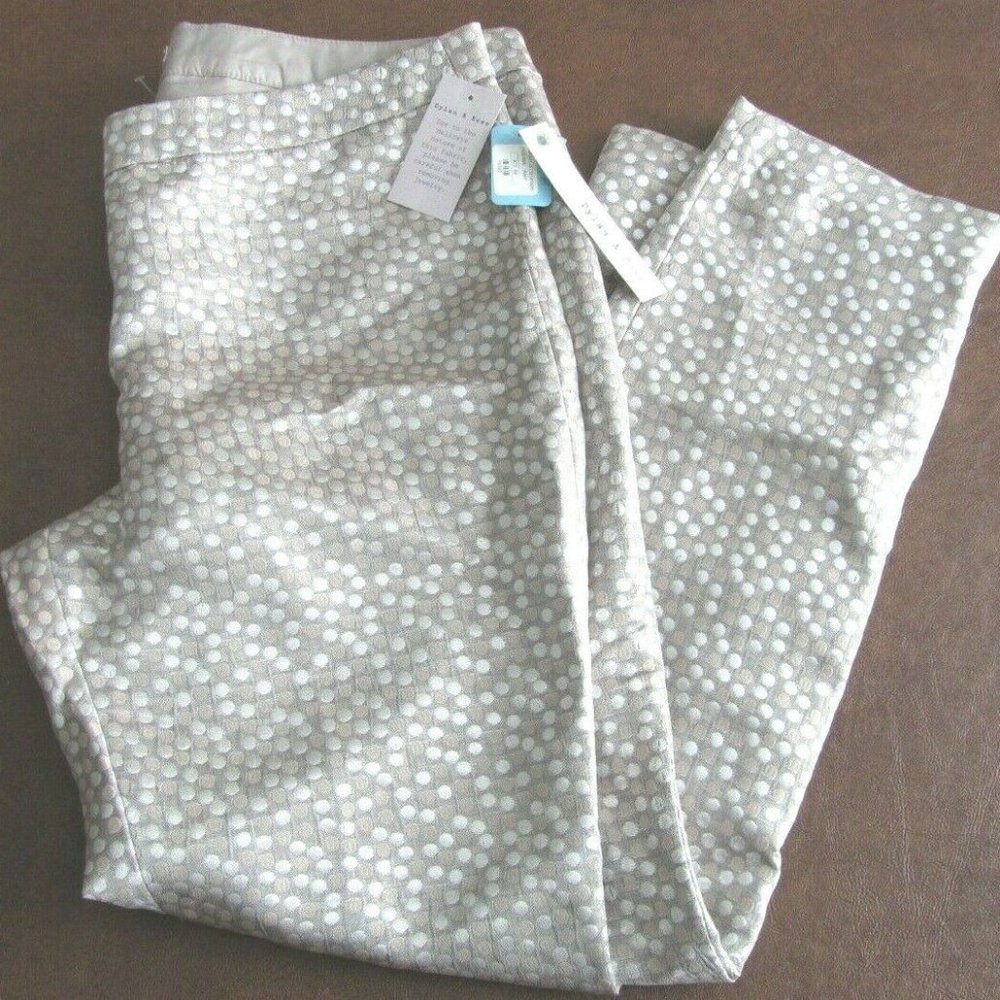 New Dylan & Rose Women's Metallic Jacquard Pants